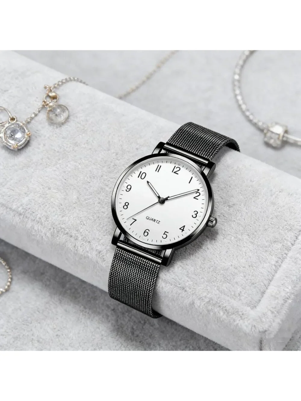 Women's Black Analog Specially Stylish Quartz Pointer Design Round Wrist Watch